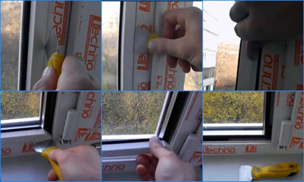 Снять пластиковое окно